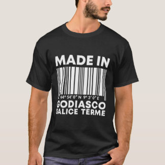 T-shirt Fabriqué Dans Godiasco Salice Terme Code-Barre
