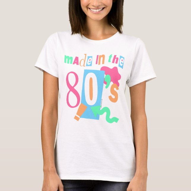 T-shirt Fabriqué dans les années 80 Pastel Eighties Retro  (Devant)