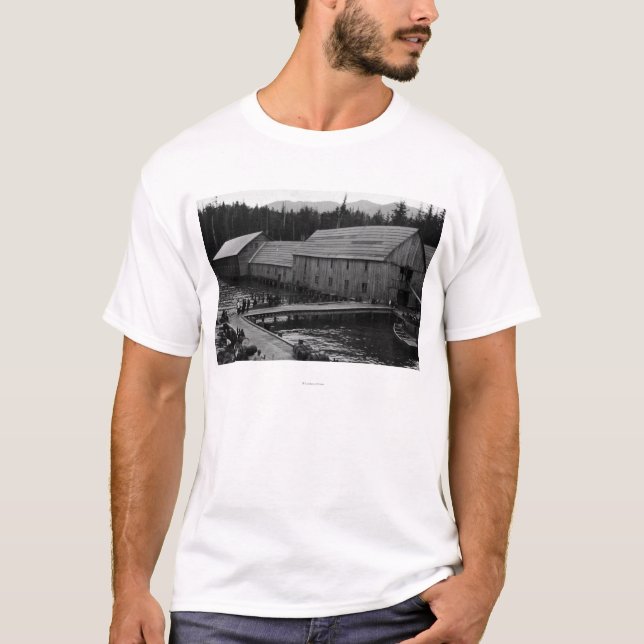 T-shirt Fabrique de conserves saumonée près de Ketchikan, (Devant)
