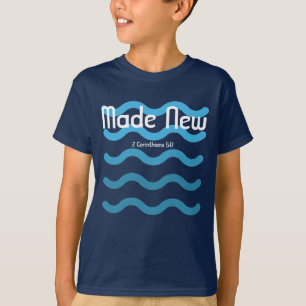 T-shirt Fabriqué de nouveaux enfants Baptême Verse Chemise