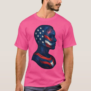 T-shirt "Fabriqué d'étoiles et de rayures" - Celestio Amer