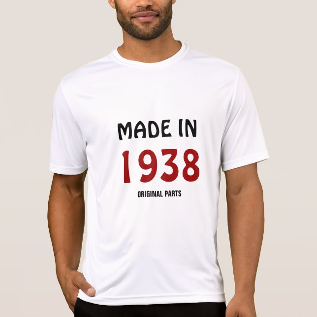 T-shirt "Fabriqué en 1938, Pièces originales" (Devant)
