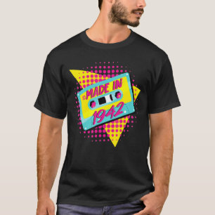 T-shirt Fabriqué En 1942 80e anniversaire 80s 90s 1990s 19