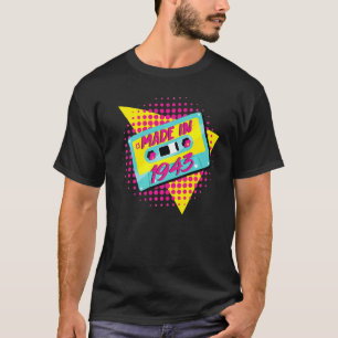 T-shirt Fabriqué En 1943 79e anniversaire 80s 90s 1990s 19