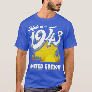 T-shirt Fabriqué en 1943 80e cadeau d'anniversaire 80 ans 