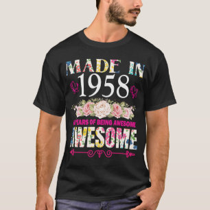 T-shirt Fabriqué en 1958 65 Ans Etre génial 65e Anniversai