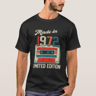 T-shirt Fabriqué En 1972 Bande De Cassette 50E Anniversair