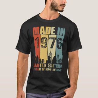 T-shirt Fabriqué En 1976 Édition Limitée 49 Ans