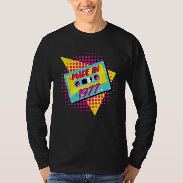 T-shirt Fabriqué En 1977 45e anniversaire 80s 90s 1990s 19 (Devant)