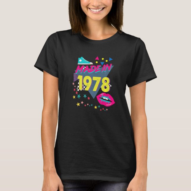 T-shirt Fabriqué En 1978 44e anniversaire 80s 90s 1990s 19 (Devant)
