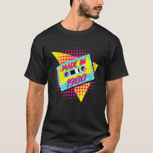 T-shirt Fabriqué En 1980 42e anniversaire 80s 90s 1990s 19