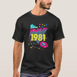 T-shirt Fabriqué En 1981 41e Anniversaire 80s 90s 1990s 19