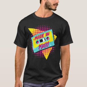 T-shirt Fabriqué En 1981 41e Anniversaire 80s 90s 1990s 19