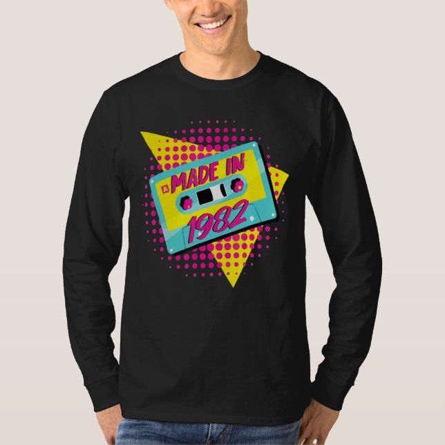 T-shirt Fabriqué En 1982 40e anniversaire 80s 90s 1990s 19 (Devant)