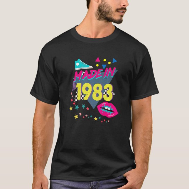 T-shirt Fabriqué En 1983 39e anniversaire 80s 90s 1990s 19 (Devant)