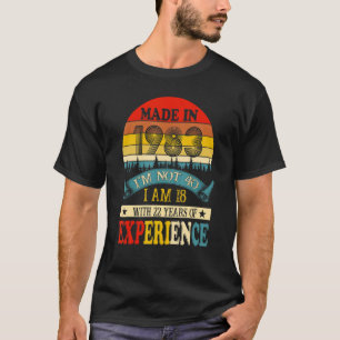 T-shirt Fabriqué En 1983 Je ne suis pas 40 J'ai 18 ans ave