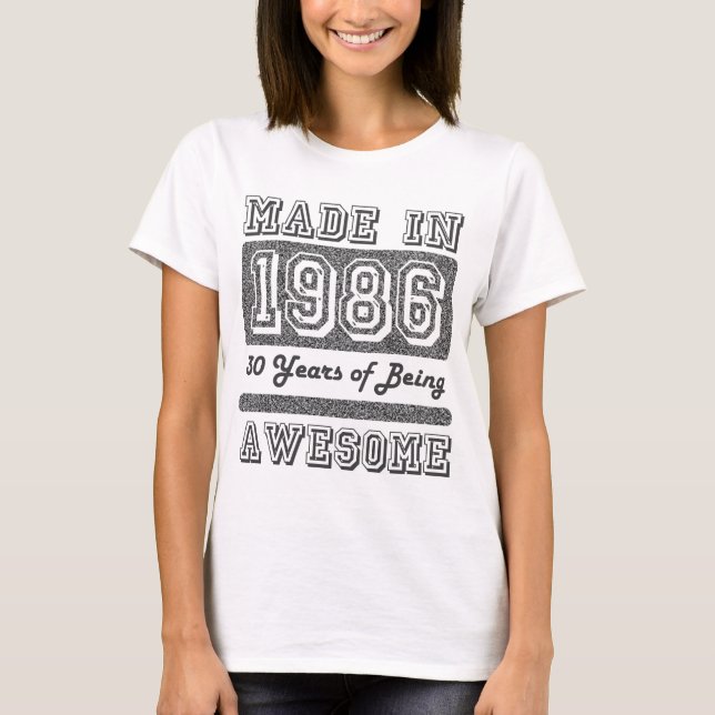 T-shirt Fabriqué en 1986 (Devant)