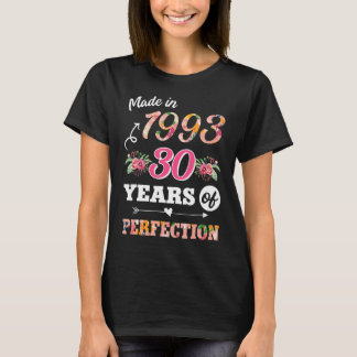 T-shirt Fabriqué En 1993 30 Ans De Perfection Flora Annive