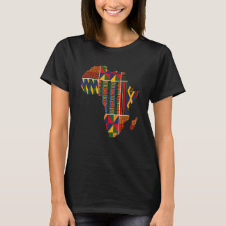 T-shirt Fabriqué en Afrique Carte Kente Cloth Afrique de l