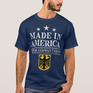 T-shirt Fabriqué En Amérique Avec Des Pièces Allemandes Fi