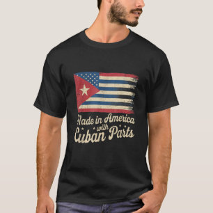 T-shirt Fabriqué En Amérique Avec Des Pièces Cubaines Avec