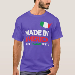 T-shirt Fabriqué en Amérique avec des pièces italiennes It