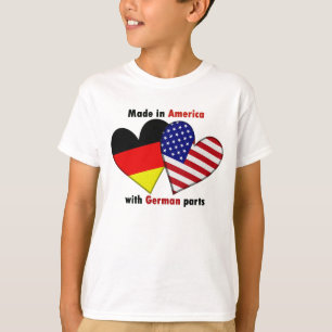 T-shirt fabriqué en Amérique avec les pièces allemandes
