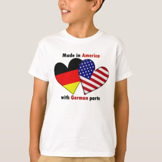 T-shirt fabriqué en Amérique avec les pièces allemandes