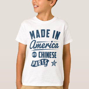 T-shirt Fabriqué en Amérique avec les pièces chinoises