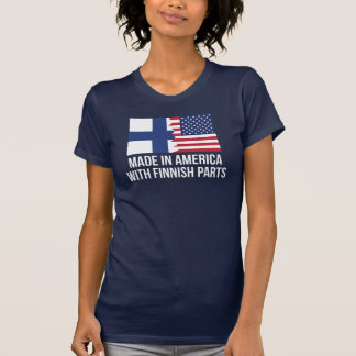 T-shirt Fabriqué en Amérique avec les pièces finlandaises