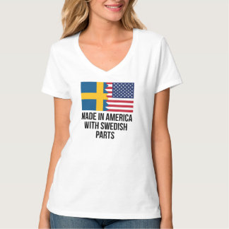 T-shirt Fabriqué en Amérique avec les pièces suédoises