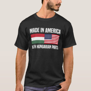 T-shirt Fabriqué en Amérique avec pièces hongroises Ame ho