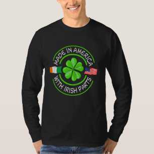 T-shirt Fabriqué en Amérique avec pièces irlandaises St Pa