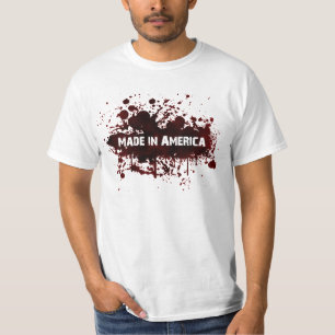 T-shirt Fabriqué en Amérique - tache de sang