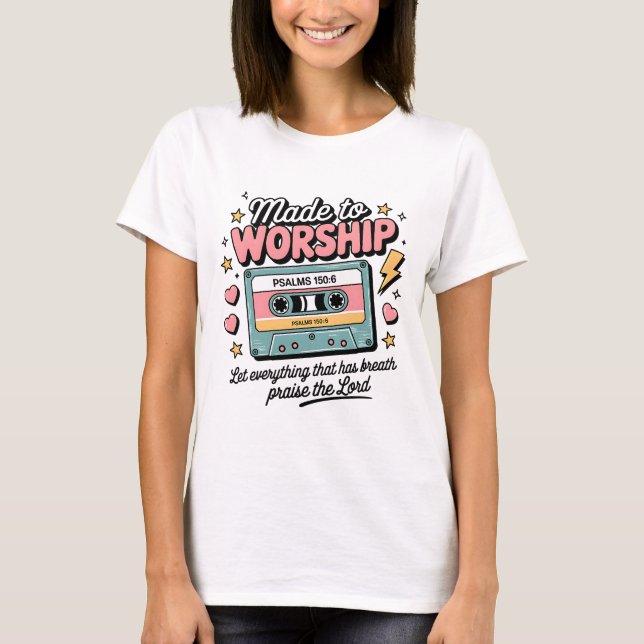 T-shirt Fabriqué en chemise de culte | Retro Christian 90s (Devant)