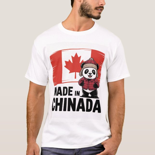 T-shirt Fabriqué en Chinada Panda - Chinois Canadien (Devant)