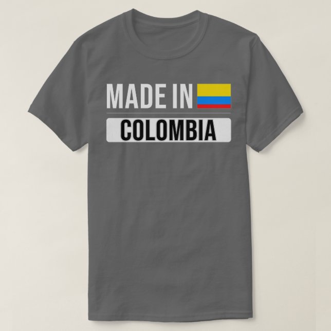 T-shirt Fabriqué en Colombie cadeau pour Colombien avec de (Design devant)