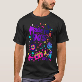 T-shirt Fabriqué en Cool des années 90 Retour à l'illustra