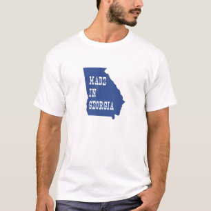 T-shirt Fabriqué en Géorgie Peach State Formé bleu géo