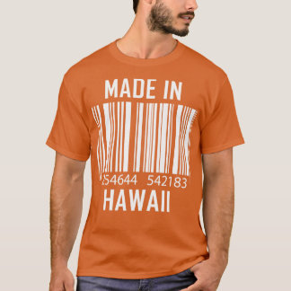 T-shirt Fabriqué En Hawaii Barcode Drôle