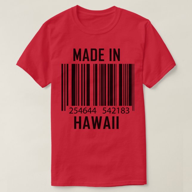 T-shirt Fabriqué En Hawaii Barcode Funny 1 (Design devant)