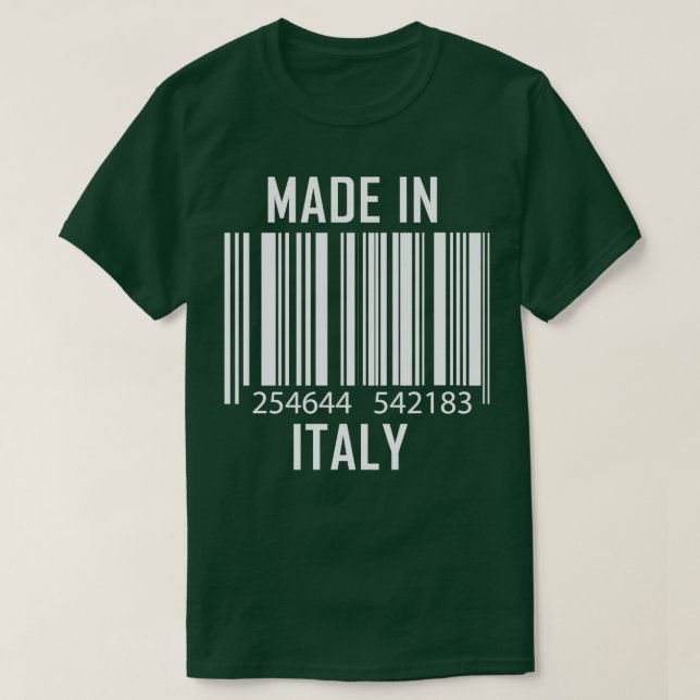 T-shirt Fabriqué En Italie Barcode Funny 1 (Design devant)