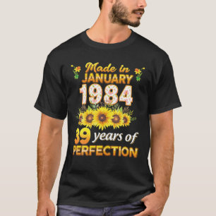 T-shirt Fabriqué En Janvier 1984 39 Ans De Perfection 39E 