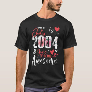 T-shirt Fabriqué En Juillet 2004 18 Ans Être Impressionnan
