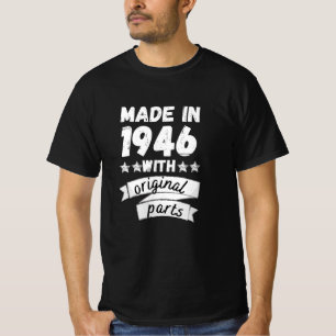 T-shirt fabriqués en 1946 avec des pièces d'origine,