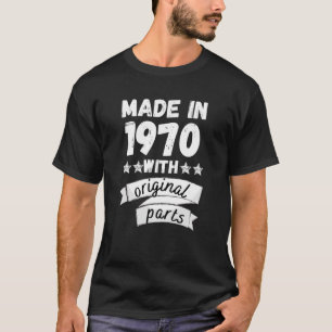 T-shirt fabriqués en 1970 avec des pièces d'origine,