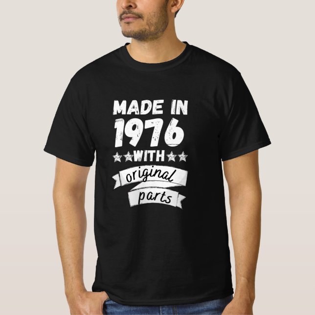 T-shirt fabriqués en 1976 avec pièces d'origine, (Devant)