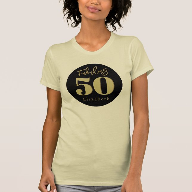 T-shirt Fabuleux 50 Gold Anniversaire (Devant)