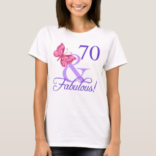 T-shirt Fabuleux 70e anniversaire pour les femmes