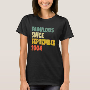 T-shirt Fabuleux depuis septembre 2004 Garçon fille homme 